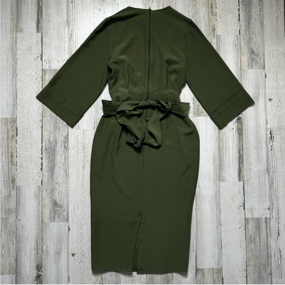 ASOS Kimono Sleeve V Neck Midi Pencil Dress Size 4 - Picture 7 of 7